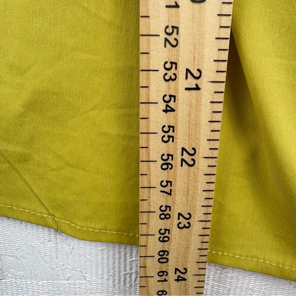 NWT Strut & Bolt- Flutter Ruffle Sleeve Poplin Top Lime Green Large Cottagecore - Picture 9 of 9